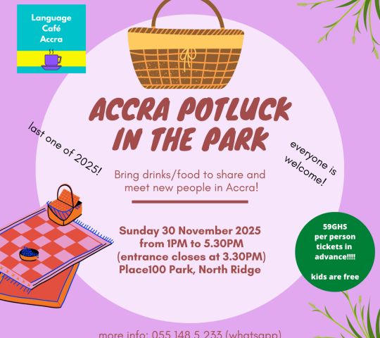 Ghana Events – Sunday Potluck in the Park: a multilingual gathering Ghana Events – Sunday Potluck in the Park: a multilingual gathering