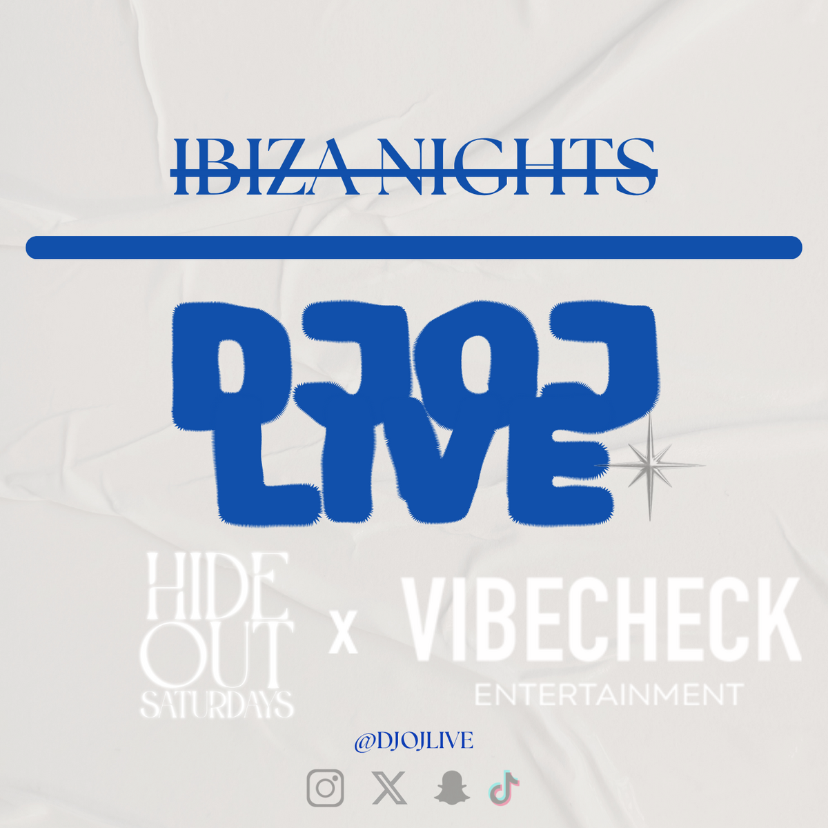 Ghana Events – IBIZA NIGHTS (DJ OJ LIVE) POWERED BY VIBECHECK ENTERTAINMENT AND HIDEOUT SATURDAYS Ghana Events – IBIZA NIGHTS (DJ OJ LIVE) POWERED BY VIBECHECK ENTERTAINMENT AND HIDEOUT SATURDAYS