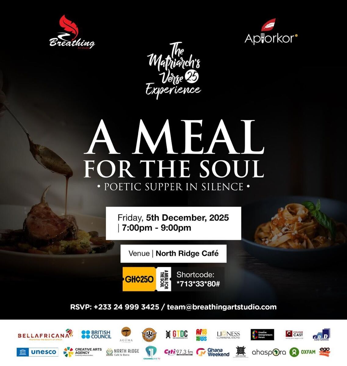 Ghana Events – A Meal for the Soul – Poetic Supper in Silence Ghana Events – A Meal for the Soul – Poetic Supper in Silence