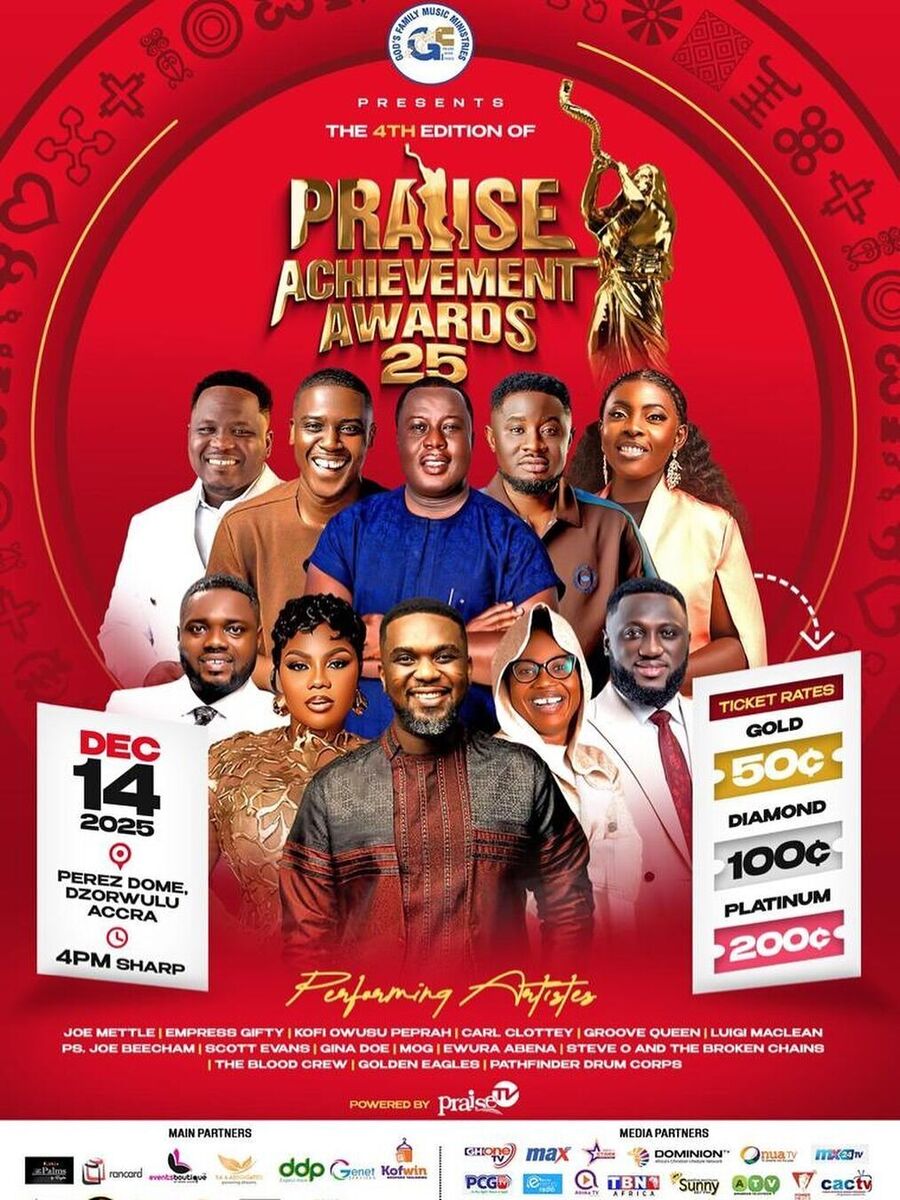 Ghana Events – PRAISE ACHIEVEMENT AWARDS 2025 Ghana Events – PRAISE ACHIEVEMENT AWARDS 2025