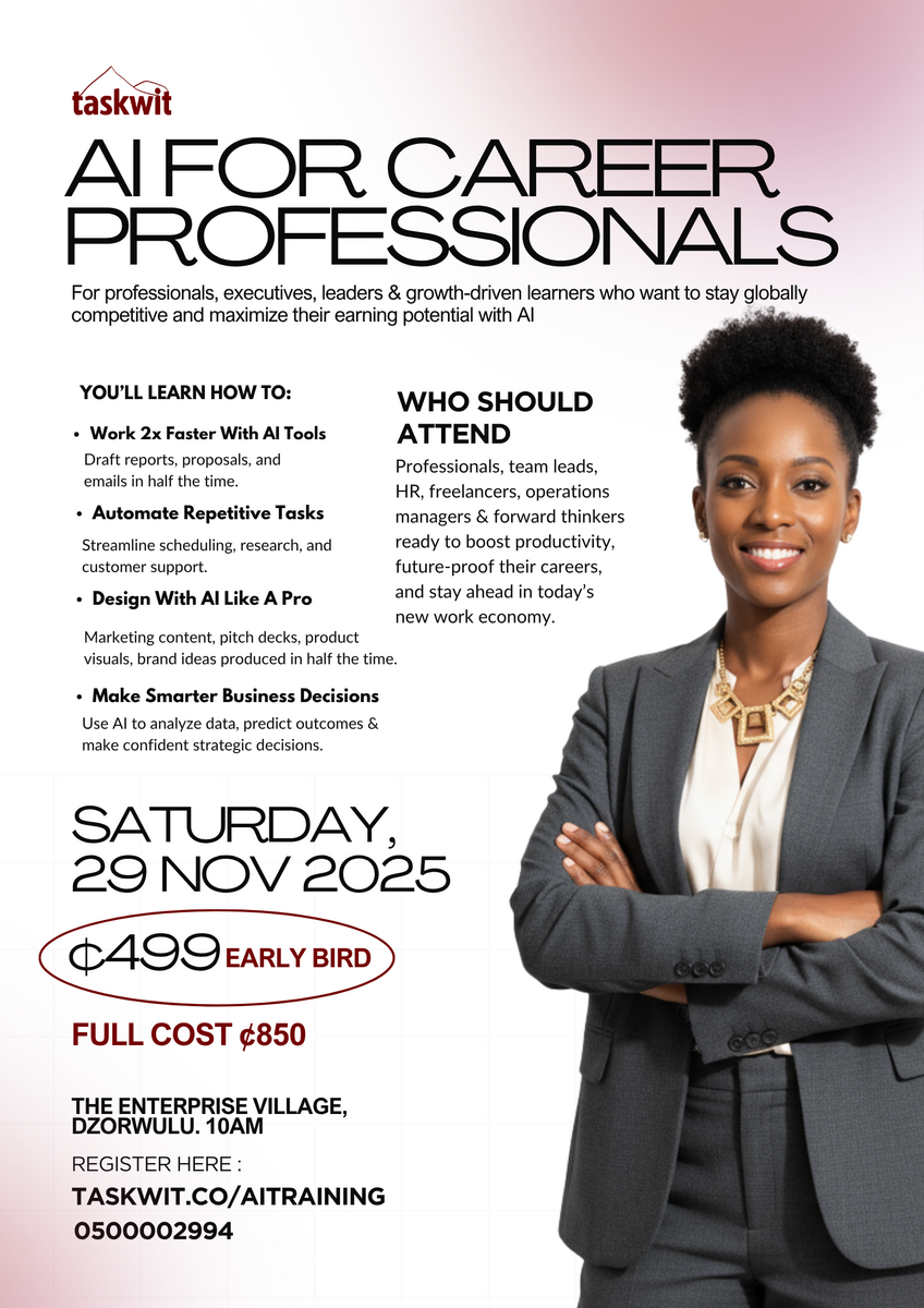 Ghana Events – AI FOR CAREER PROFESSIONALS Ghana Events – AI FOR CAREER PROFESSIONALS