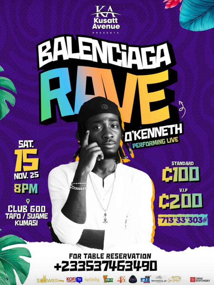 Ghana Events – Balenciaga Rave With YGA Okeneth Ghana Events – Balenciaga Rave With YGA Okeneth