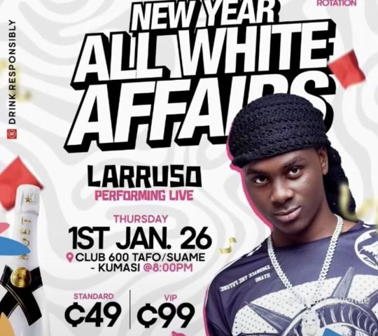 Ghana Events – NEW YEAR ALL WHITE PARTY AFFAIRS Ghana Events – NEW YEAR ALL WHITE PARTY AFFAIRS
