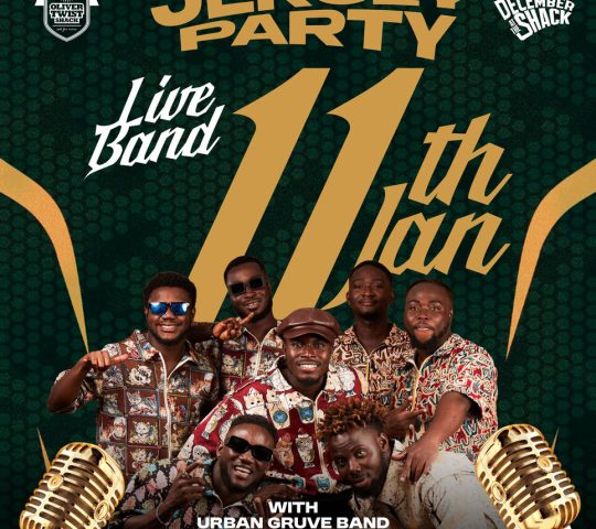 Ghana Events – Jersey Party Live With Urban Gruve Band, The Intimate Edition Ghana Events – Jersey Party Live With Urban Gruve Band, The Intimate Edition