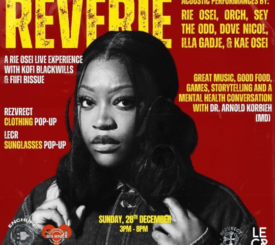 Ghana Events – REVERIE:A Rie Osei Live Experience Ghana Events – REVERIE:A Rie Osei Live Experience