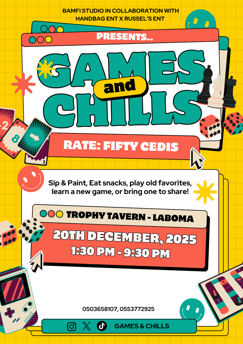 Ghana Events – GAMES & CHILLS 2.0 Ghana Events – GAMES & CHILLS 2.0