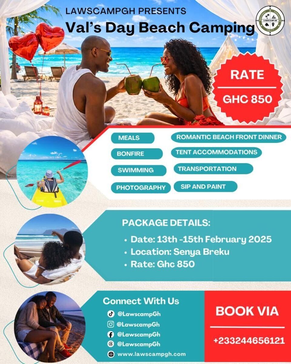 Ghana Events – Val’s day beach camping Ghana Events – Val’s day beach camping