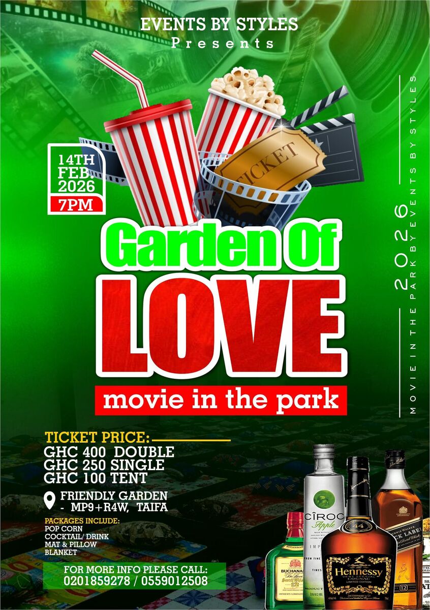 Ghana Events – Garden of Love movie in the park Ghana Events – Garden of Love movie in the park