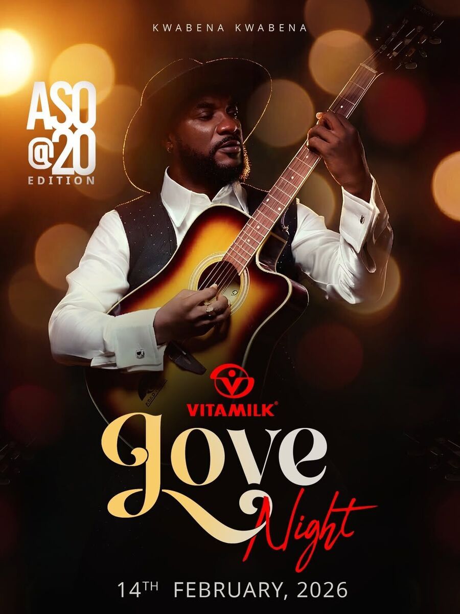 Ghana Events – Vitamilk Love Night: Kwabena Kwabena – ASO @20 Live Ghana Events – Vitamilk Love Night: Kwabena Kwabena – ASO @20 Live