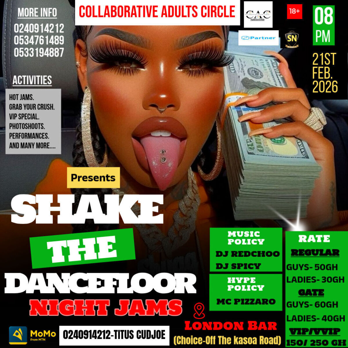 Ghana Events – SHAKE THE DANCEFLOOR NIGHT JAMS Ghana Events – SHAKE THE DANCEFLOOR NIGHT JAMS