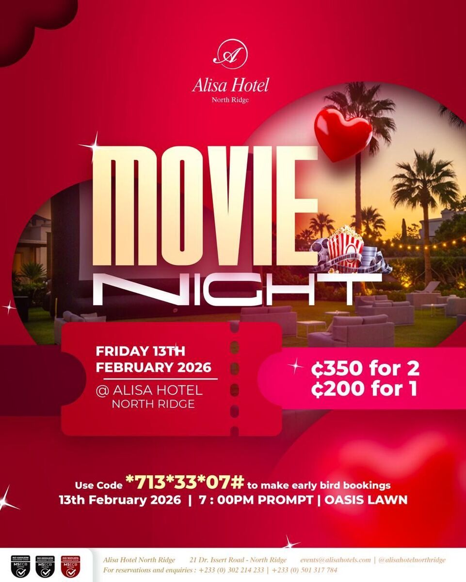 Ghana Events – MOVIES AT ALISA – VALENTINE’S DAY EDITION Ghana Events – MOVIES AT ALISA – VALENTINE’S DAY EDITION