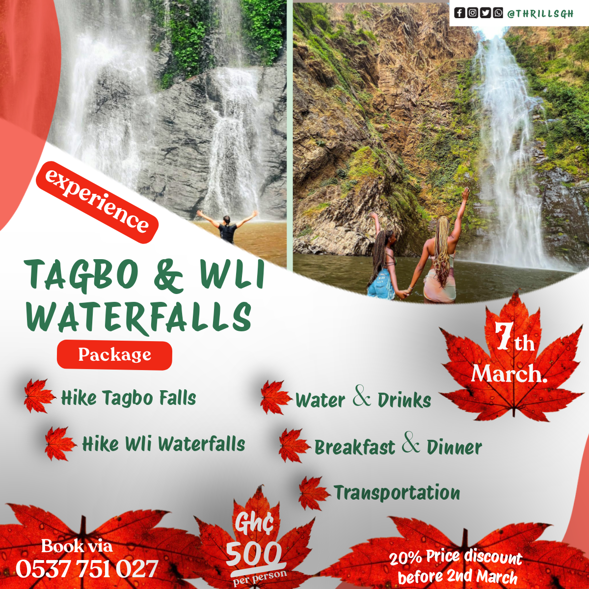 Ghana Events – Two Waterfalls in One Day Ghana Events – Two Waterfalls in One Day