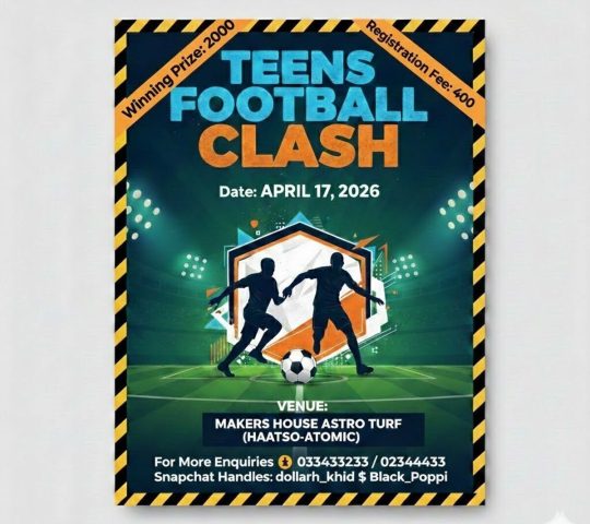Ghana Events – Teens Football Clash Ghana Events – Teens Football Clash
