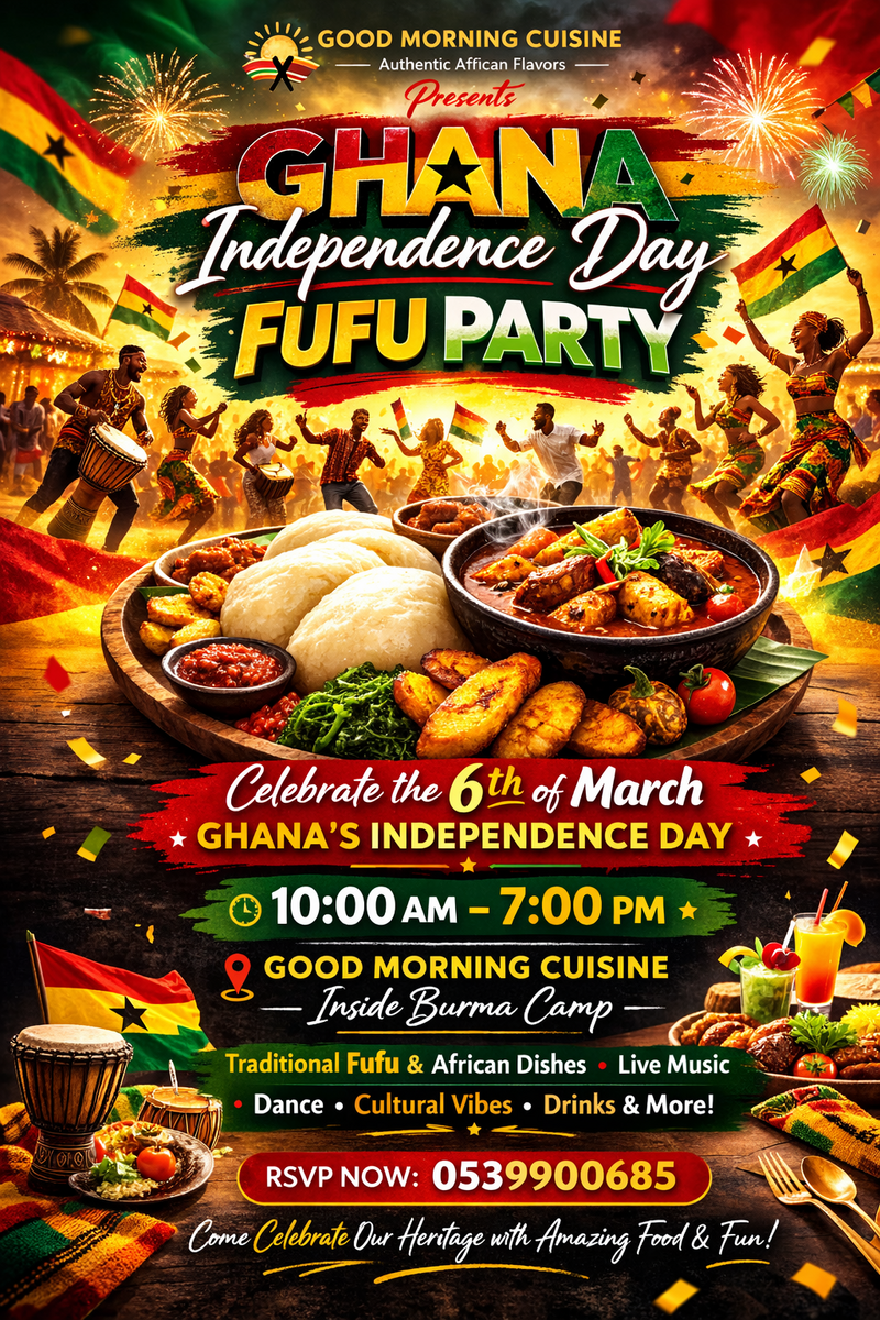 Ghana Events – Independence Day Fufu Party Ghana Events – Independence Day Fufu Party