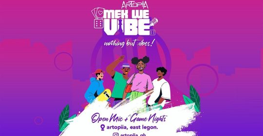 Ghana Events – MekWeVibe @Artopiia Live Music, Karaoke, Board Games, Retro & Immersive Ghana Events – MekWeVibe @Artopiia Live Music, Karaoke, Board Games, Retro & Immersive