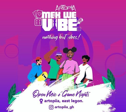 Ghana Events – MekWeVibe @Artopiia Live Music, Karaoke, Board Games, Retro & Immersive Ghana Events – MekWeVibe @Artopiia Live Music, Karaoke, Board Games, Retro & Immersive