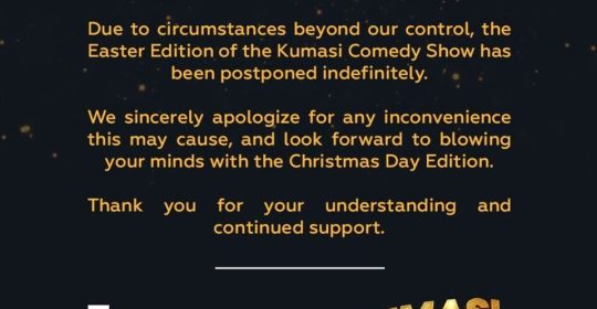 Ghana Events – KUMASI COMEDY SHOW (XMAS ’26 Edition) Ghana Events – KUMASI COMEDY SHOW (XMAS ’26 Edition)
