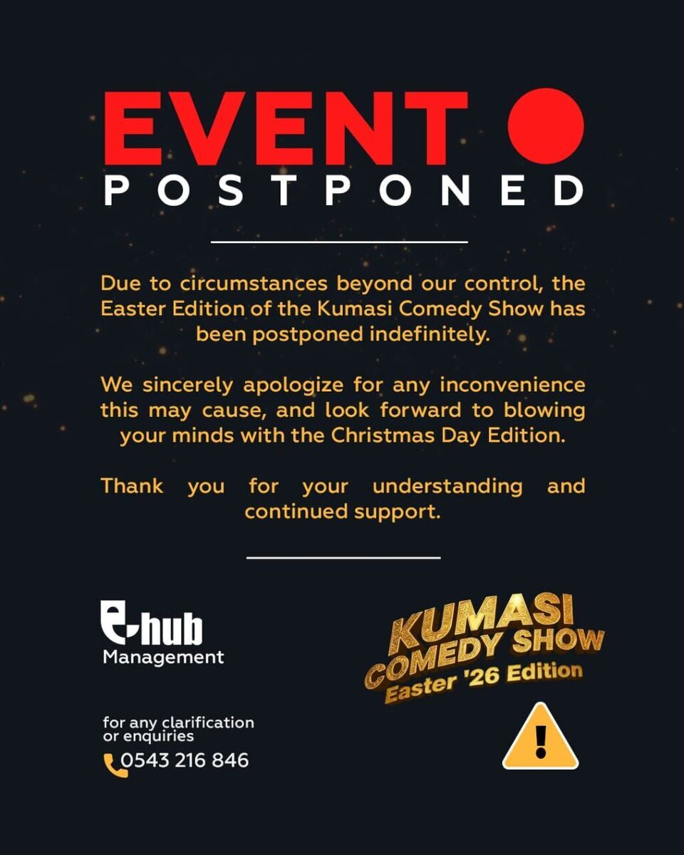 Ghana Events – KUMASI COMEDY SHOW (XMAS ’26 Edition) Ghana Events – KUMASI COMEDY SHOW (XMAS ’26 Edition)