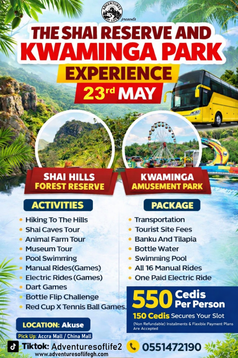 Ghana Events – The Shai Reserve And Kwaminga Park Experience Ghana Events – The Shai Reserve And Kwaminga Park Experience