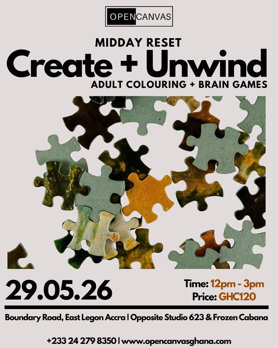Ghana Events – Open Canvas Launch – Midday Reset Create Unwind – Complimentary Hot Drinks Ghana Events – Open Canvas Launch – Midday Reset Create Unwind – Complimentary Hot Drinks