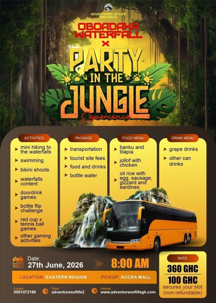 Ghana Events – Waterfall X Party In The Jungle Experience Ghana Events – Waterfall X Party In The Jungle Experience