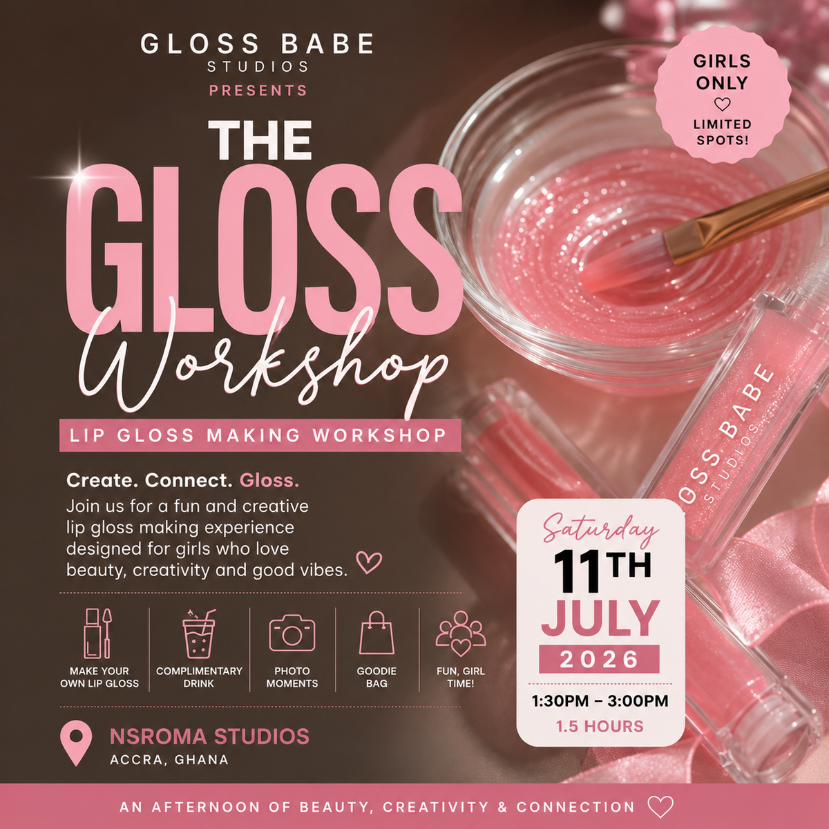 Ghana Events – Lipgloss making workshop Accra Ghana Events – Lipgloss making workshop Accra