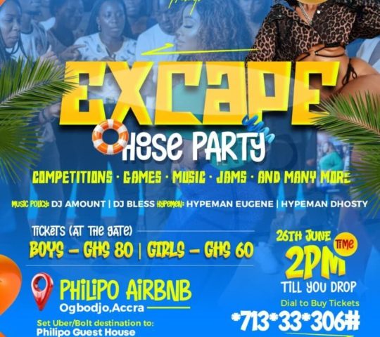 Ghana Events – Escape House Party Ghana Events – Escape House Party