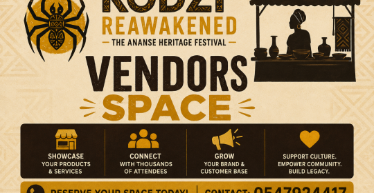 Ghana Events – Kodzi Reawakened Cultural Village Vendors Space Tickets Ghana Events – Kodzi Reawakened Cultural Village Vendors Space Tickets