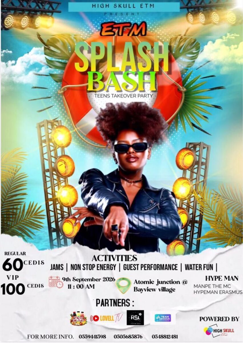 Ghana Events – ETM SPLASH BASH TEENS TAKEOVER PARTY Ghana Events – ETM SPLASH BASH TEENS TAKEOVER PARTY