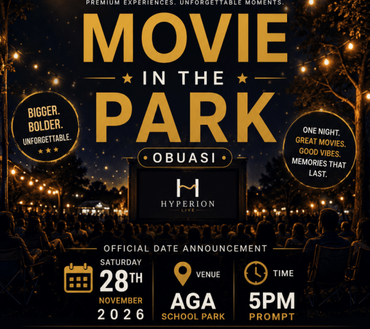Ghana Events – Obuasi Movie in the Park. Ghana Events – Obuasi Movie in the Park.