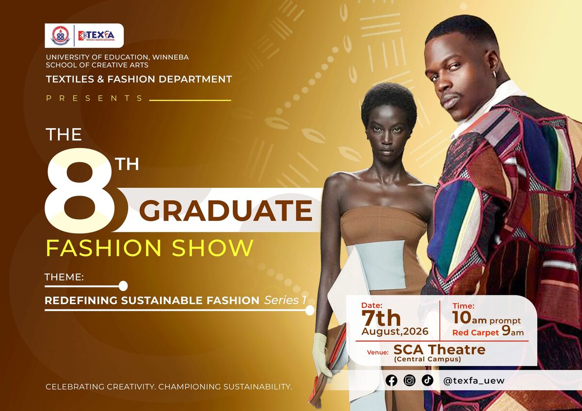 Ghana Events – The 8th Graduate Fashion Show Redefining Sustainable Fashion (Series 1) Ghana Events – The 8th Graduate Fashion Show Redefining Sustainable Fashion (Series 1)