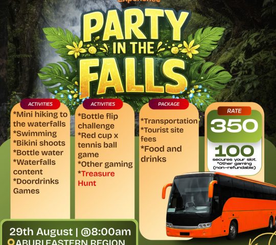 Ghana Events – PARTY IN THE FALLS Ghana Events – PARTY IN THE FALLS