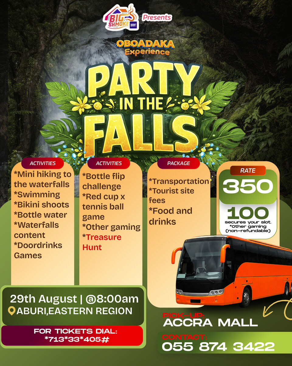 Ghana Events – PARTY IN THE FALLS Ghana Events – PARTY IN THE FALLS