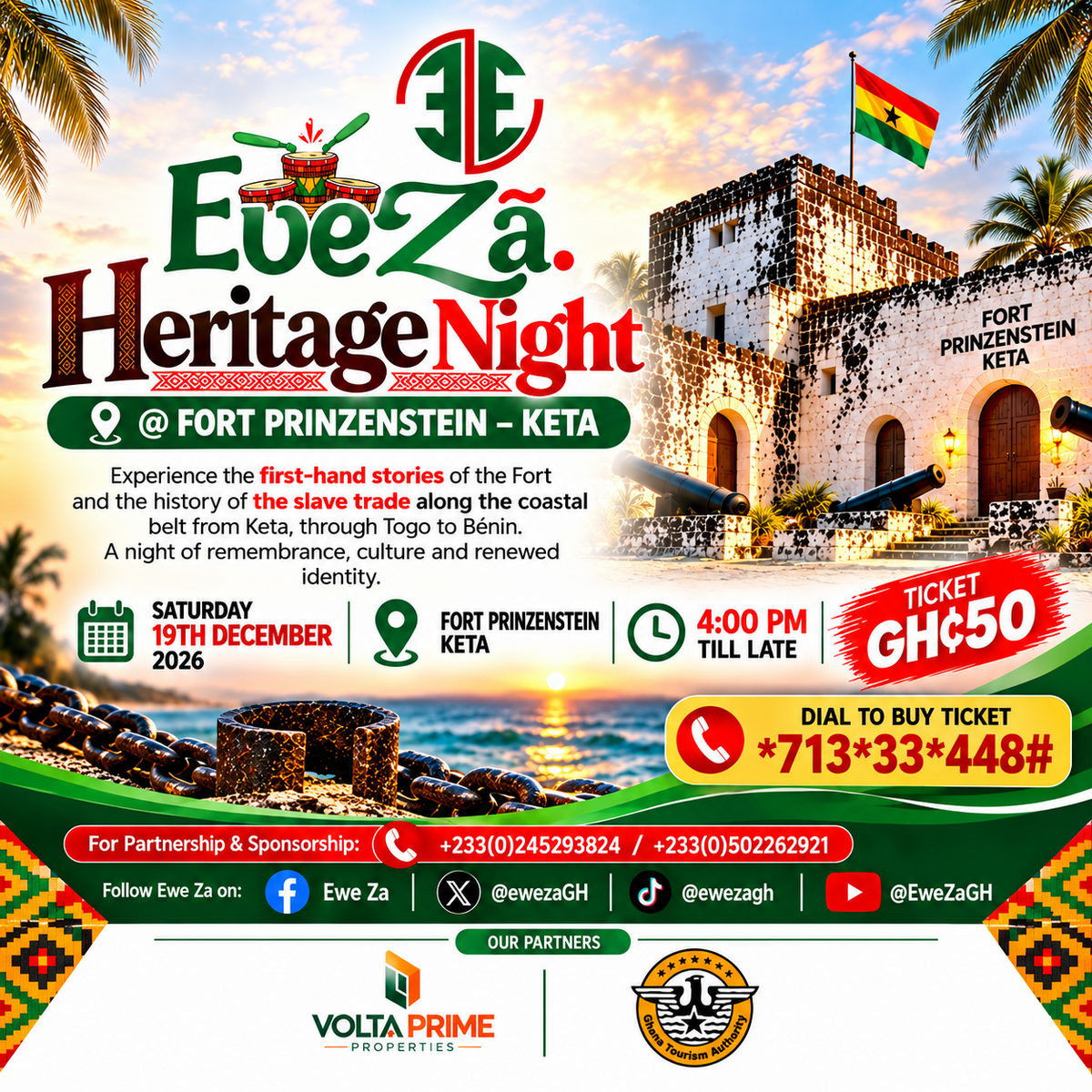 EweZa Heritage Night-Fort Prinzenstein, Keta EweZa Heritage Night-Fort Prinzenstein, Keta