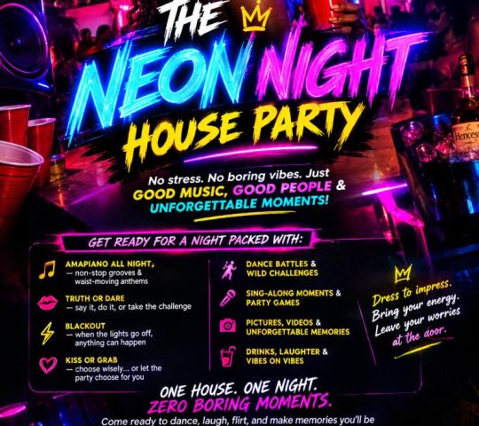 Neon night house party Neon night house party