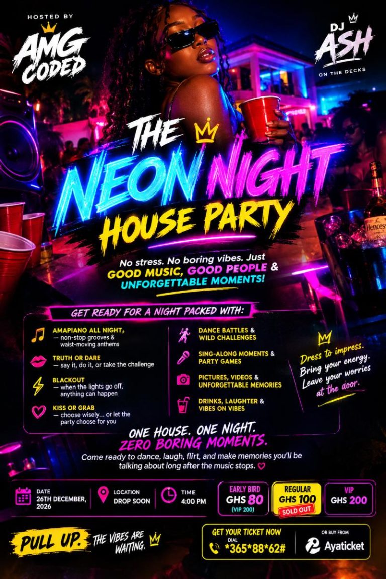 Neon night house party