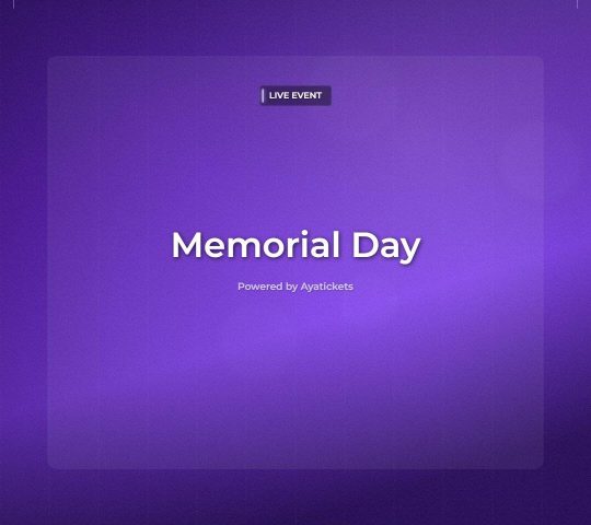 Memorial Day Memorial Day