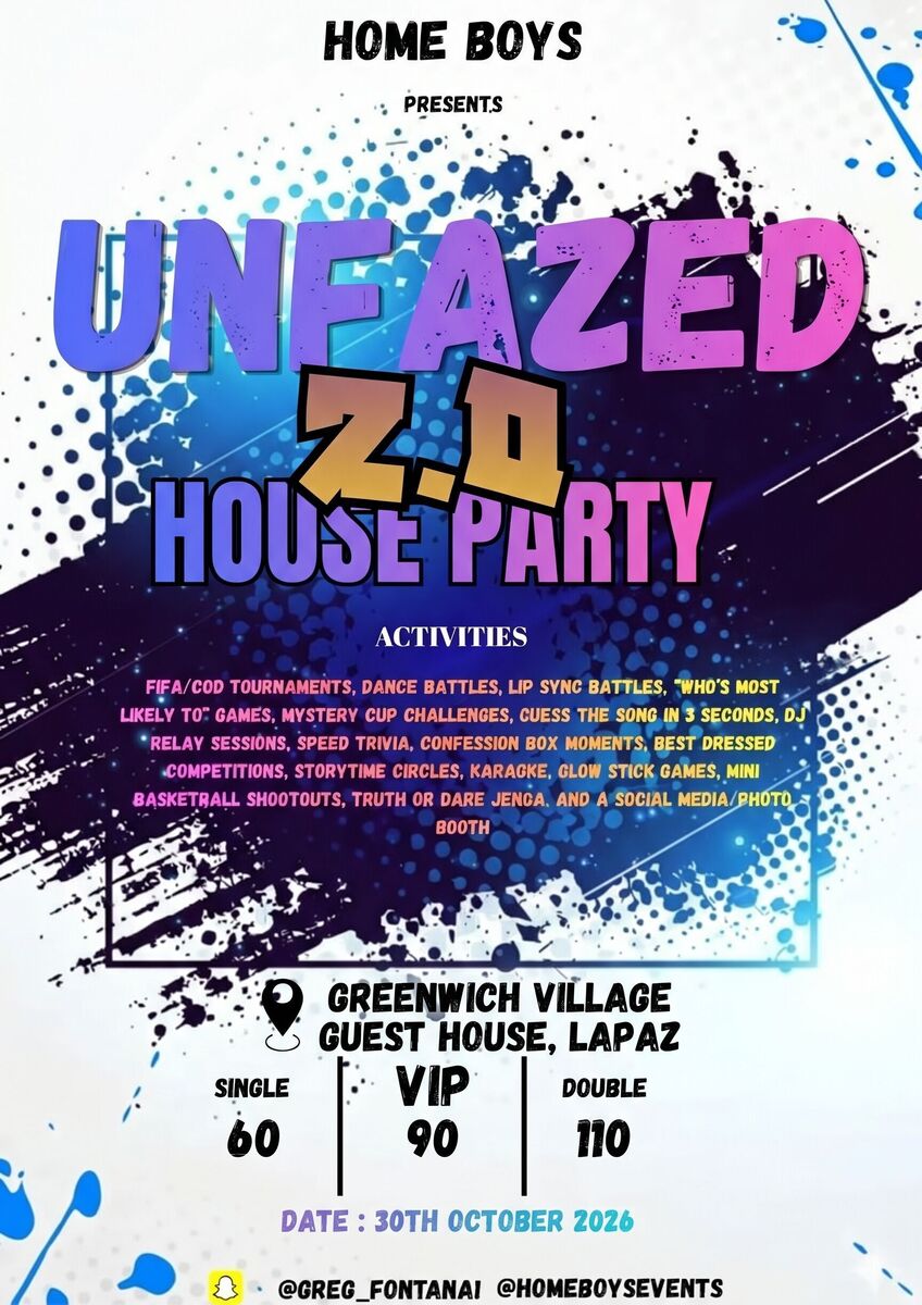 UNFAZED 2.0 HOUSE PARTY UNFAZED 2.0 HOUSE PARTY
