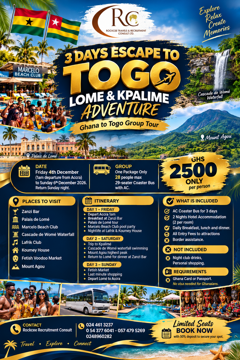 3 days explorer with Rockcee Recruitment @Togo 3 days explorer with Rockcee Recruitment @Togo