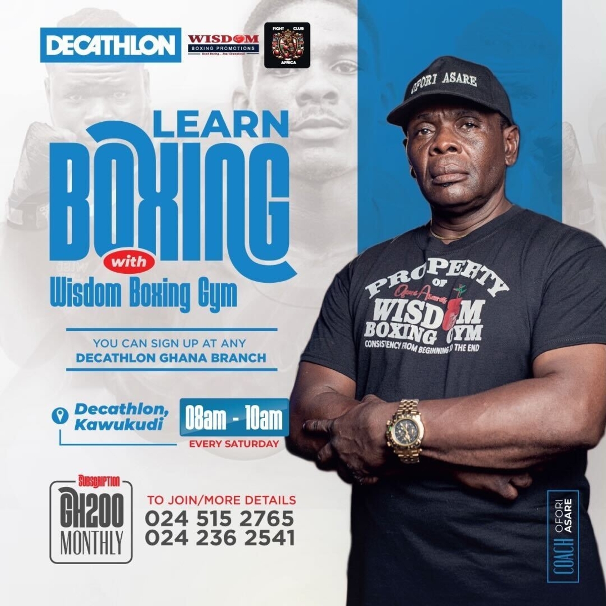 Learn Boxing with Wisdom Boxing Gym @ Decathlon Kawukudi Branch