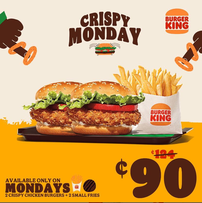 Crispy Monday @ Burger King Accra for 90Ghc