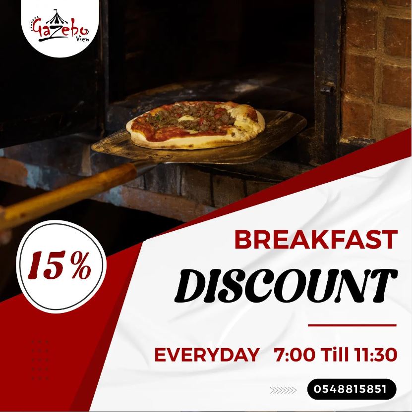 15% Breakfast Discount @ Gazebo View Restaurant