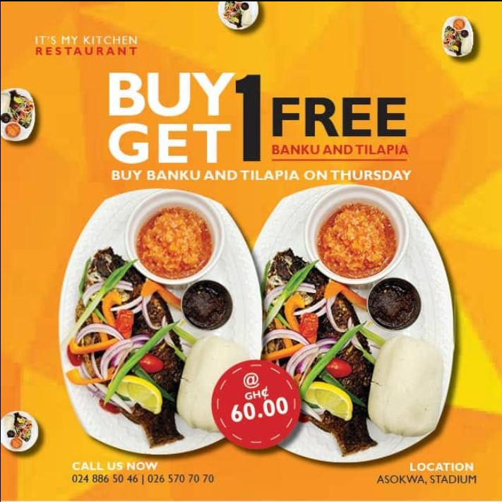 Buy One Get One Free Banku Meal @ Its My Kitchen