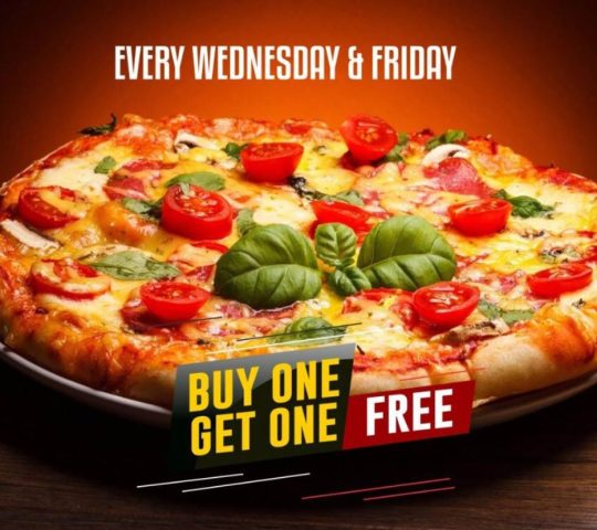 Buy One Get One Free Pizza Wednesday & Friday @ Khana Khazana