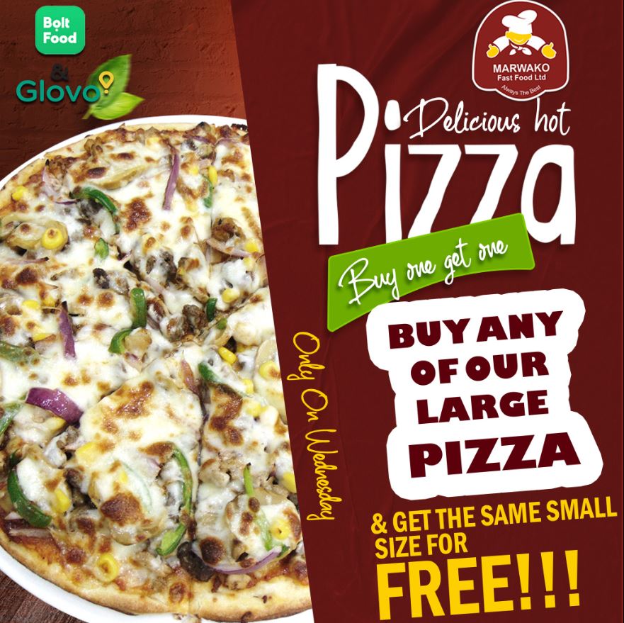 Buy One Get One Free Large Pizza Wedneday@ Marwako (Abelemkpe Branch)