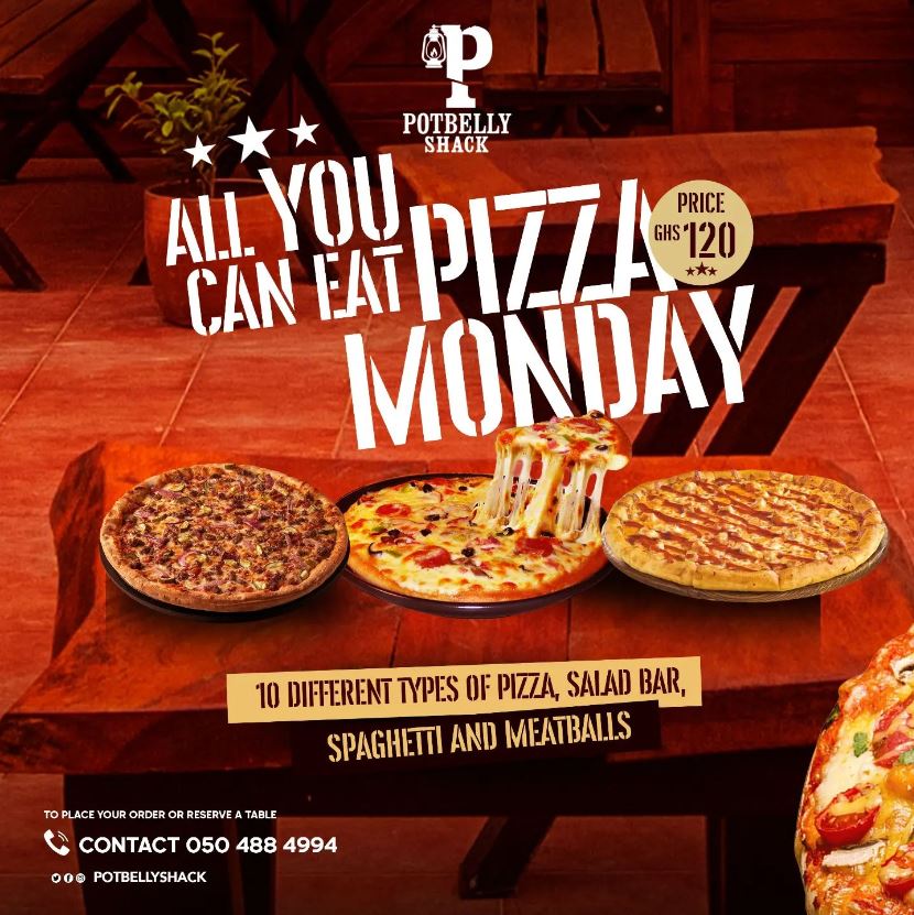 All You Can Eat Pizza Monday @ PotBelly Shack (Amrahia)