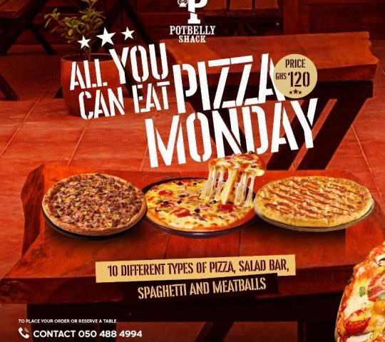 All You Can Eat Pizza Monday @ PotBelly Shack (Adjiringano)
