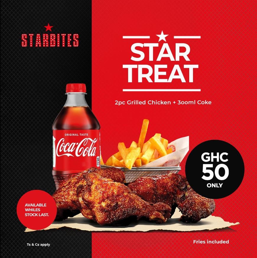 Star Treat Chicken Combo 50GHc @ StarBites (Ashaley Botwe)