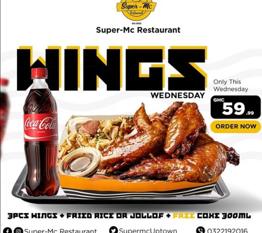 Wings Wednesday 59Ghc @ Super Mc restaurant