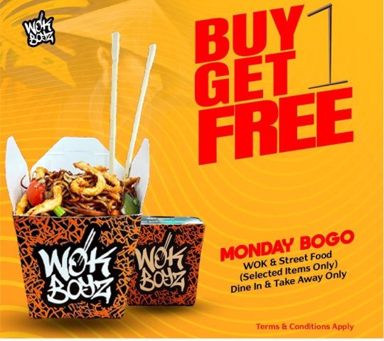 Buy One Get One Free Monday @ Wok Boyz